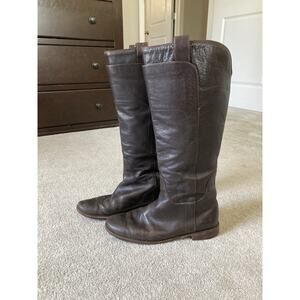 Frye Paige Brown Leather Tall Riding Equestrian Knee High Boots Womens Sz 10